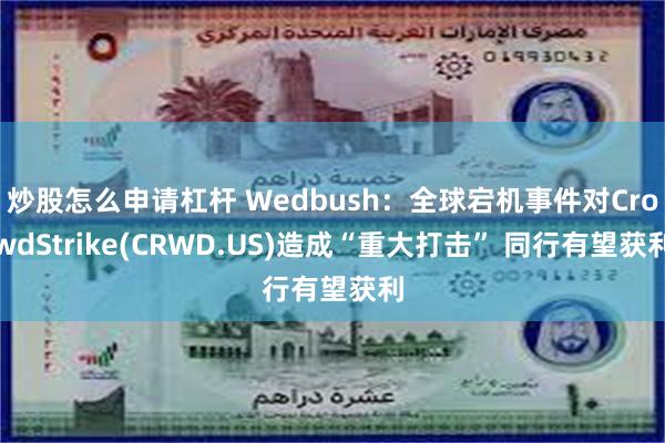 炒股怎么申请杠杆 Wedbush：全球宕机事件对CrowdStrike(CRWD.US)造成“重大打击” 同行有望获利