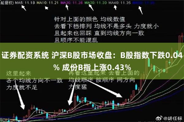 证券配资系统 沪深B股市场收盘：B股指数下跌0.04% 成份B指上涨0.43%