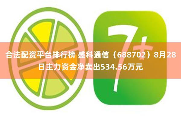 合法配资平台排行榜 盛科通信（688702）8月28日主力资金净卖出534.56万元