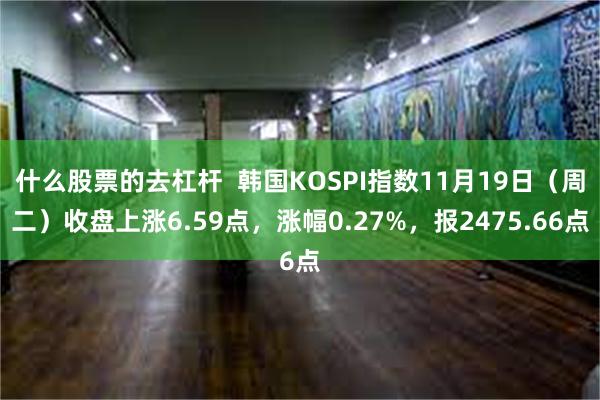 什么股票的去杠杆  韩国KOSPI指数11月19日（周二）收盘上涨6.59点，涨幅0.27%，报2475.66点