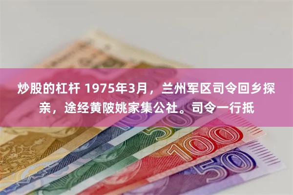 炒股的杠杆 1975年3月，兰州军区司令回乡探亲，途经黄陂姚家集公社。司令一行抵