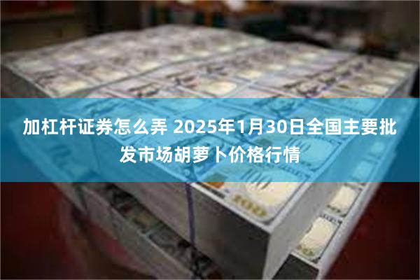 加杠杆证券怎么弄 2025年1月30日全国主要批发市场胡萝卜价格行情